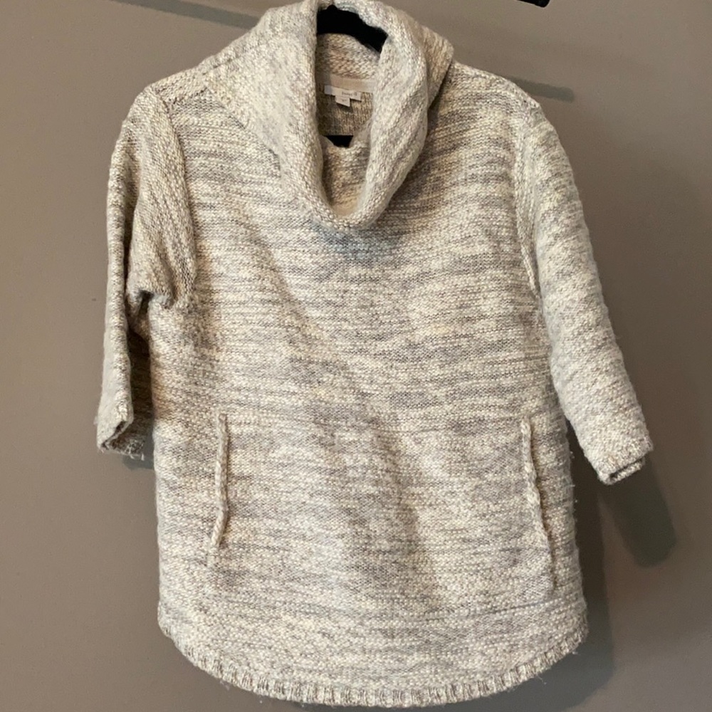 J Jill Cowl cowl neck sweater with pouch pocket